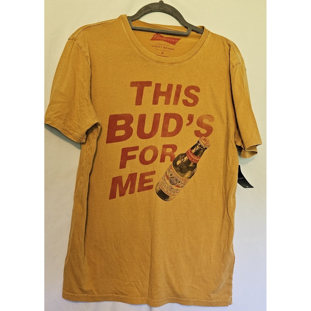 Lucky Brand Budweiser Collabortive T-Shirt NWT "This Bud's For Me" Size M